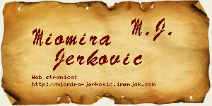 Miomira Jerković vizit kartica